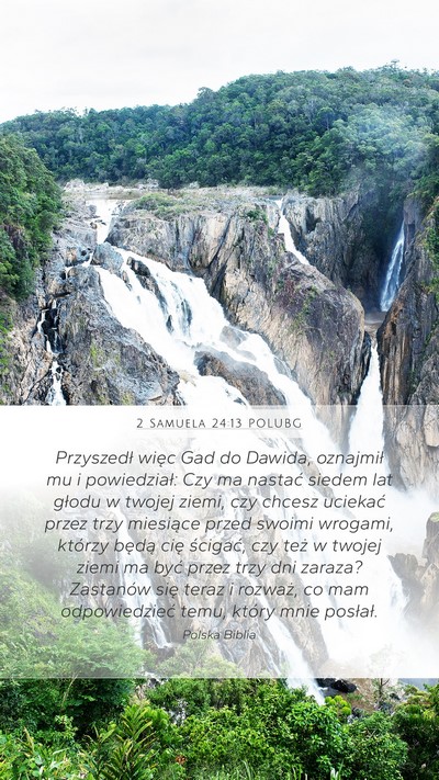 2 Samuela 24:13 POLUBG Bible Verse Image