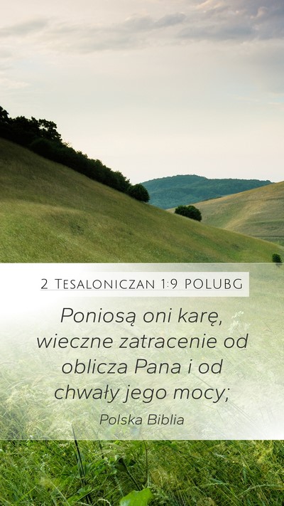 2 Tesaloniczan 1:9 POLUBG Bible Verse Image