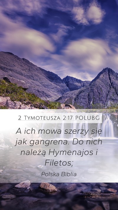 2 Tymoteusza 2:17 POLUBG Bible Verse Image