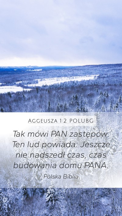 Aggeusza 1:2 POLUBG Bible Verse Image