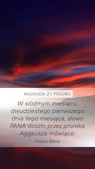 Aggeusza 2:1 POLUBG Bible Verse Image