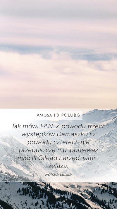 Amosa 1:3 POLUBG Bible Verse Image