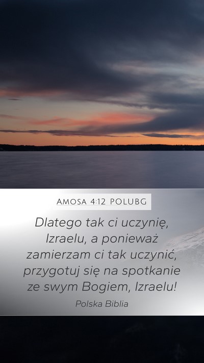 Amosa 4:12 POLUBG Bible Verse Image