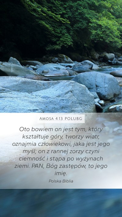 Amosa 4:13 POLUBG Bible Verse Image