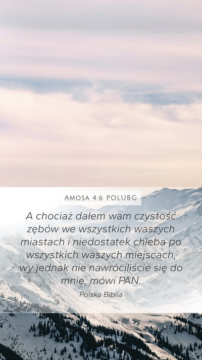 Amosa 4:6 POLUBG Bible Verse Image