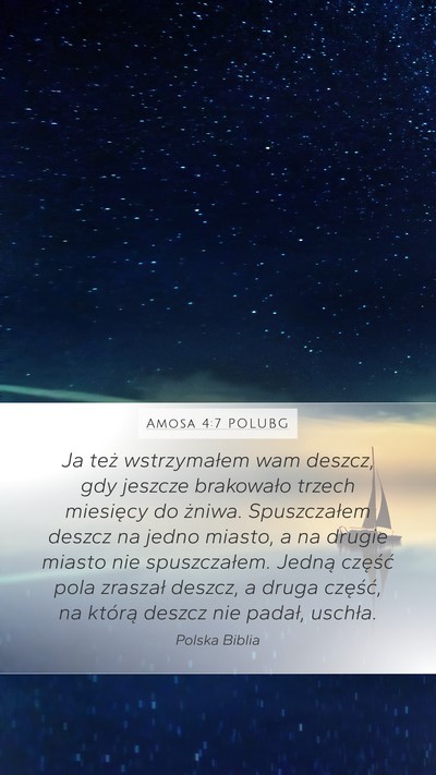 Amosa 4:7 POLUBG Bible Verse Image