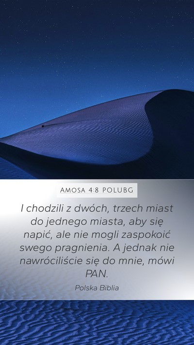 Amosa 4:8 POLUBG Bible Verse Image