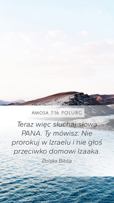 Amosa 7:16 POLUBG Bible Verse Image