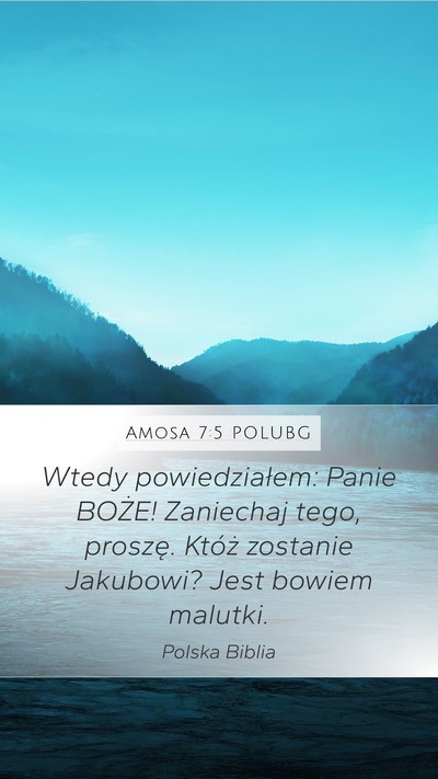 Amosa 7:5 POLUBG Bible Verse Image