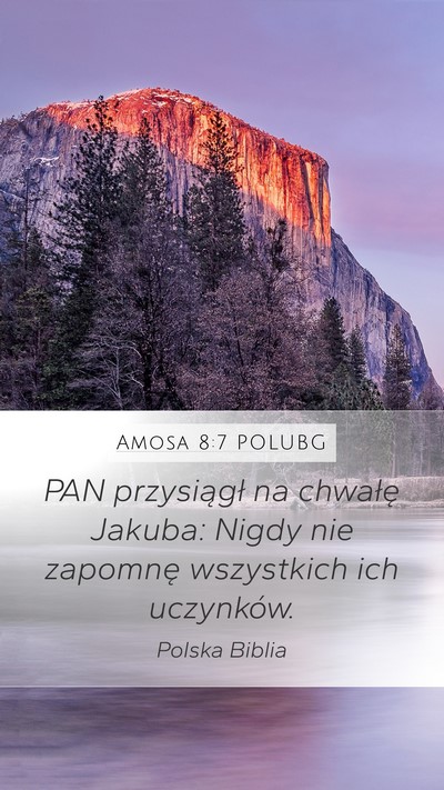 Amosa 8:7 POLUBG Bible Verse Image