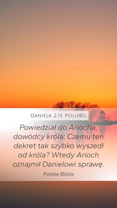 Daniela 2:15 POLUBG Bible Verse Image