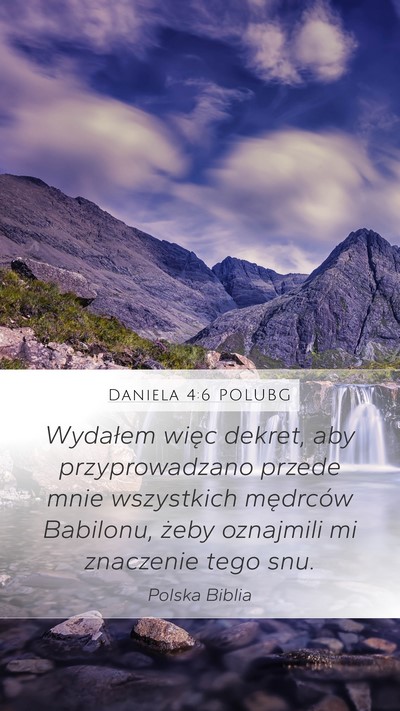 Daniela 4:6 POLUBG Bible Verse Image