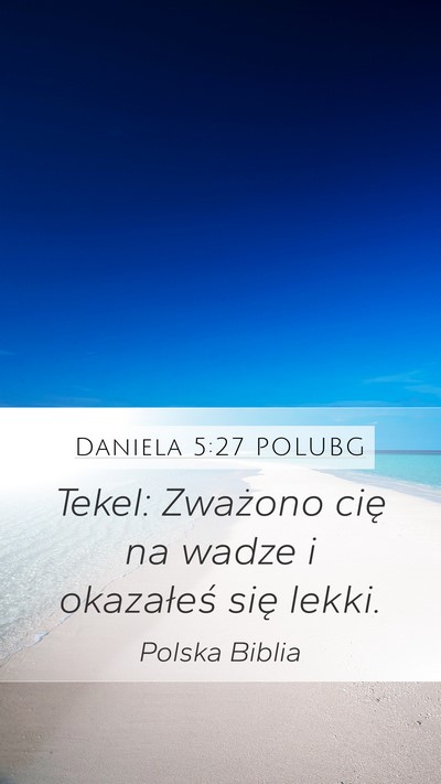 Daniela 5:27 POLUBG Bible Verse Image