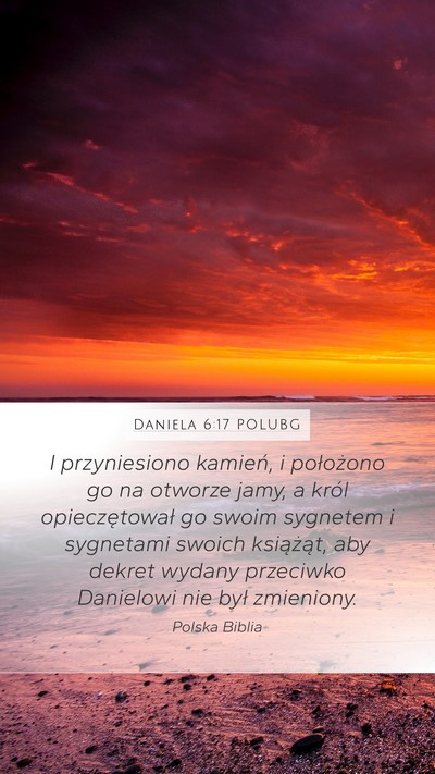 Daniela 6:17 POLUBG Bible Verse Image