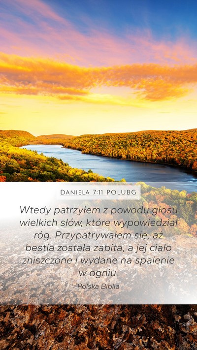Daniela 7:11 POLUBG Bible Verse Image