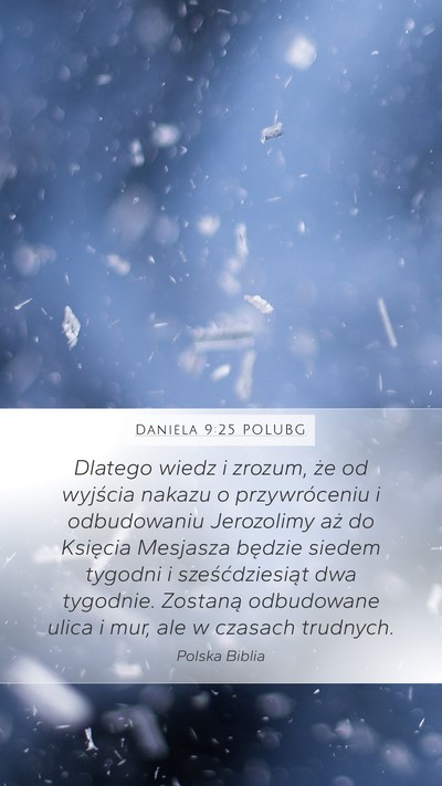 Daniela 9:25 POLUBG Bible Verse Image