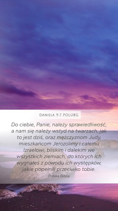 Daniela 9:7 POLUBG Bible Verse Image