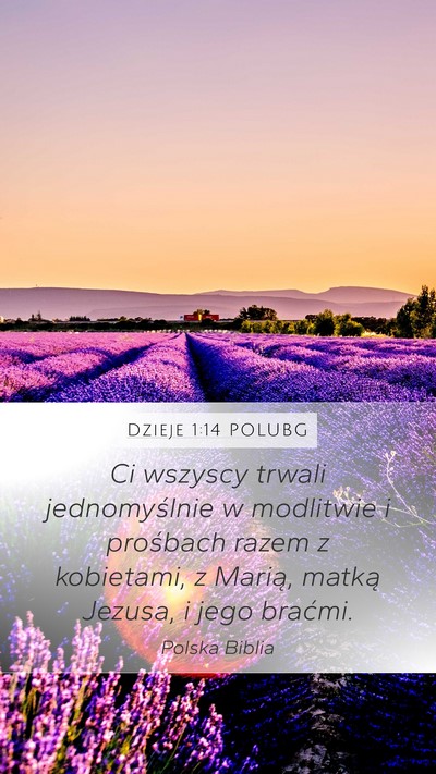 Dzieje 1:14 POLUBG Bible Verse Image