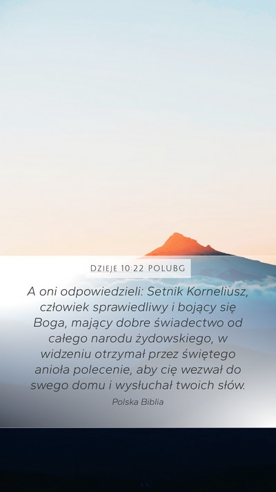 Dzieje 10:22 POLUBG Bible Verse Image