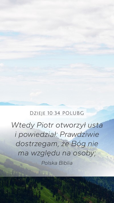Dzieje 10:34 POLUBG Bible Verse Image