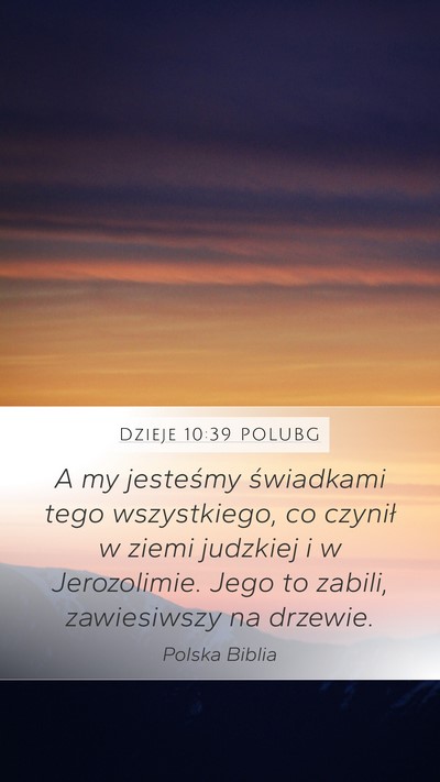 Dzieje 10:39 POLUBG Bible Verse Image