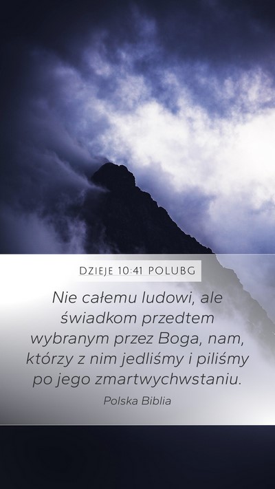 Dzieje 10:41 POLUBG Bible Verse Image