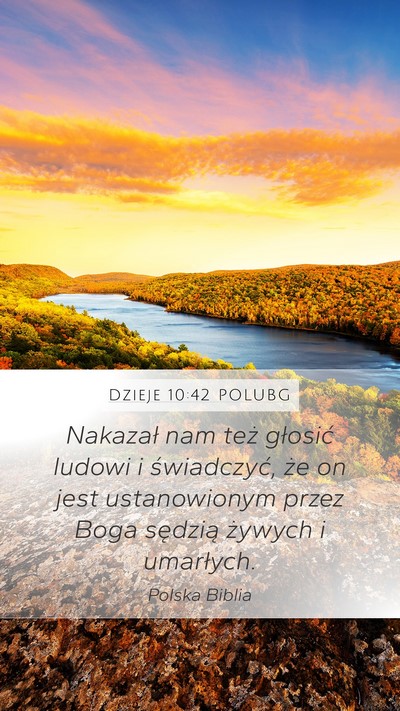 Dzieje 10:42 POLUBG Bible Verse Image