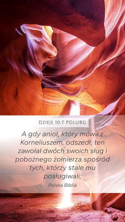 Dzieje 10:7 POLUBG Bible Verse Image