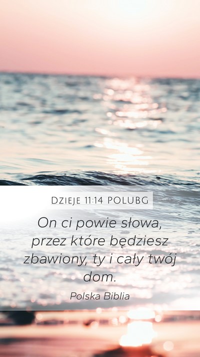 Dzieje 11:14 POLUBG Bible Verse Image