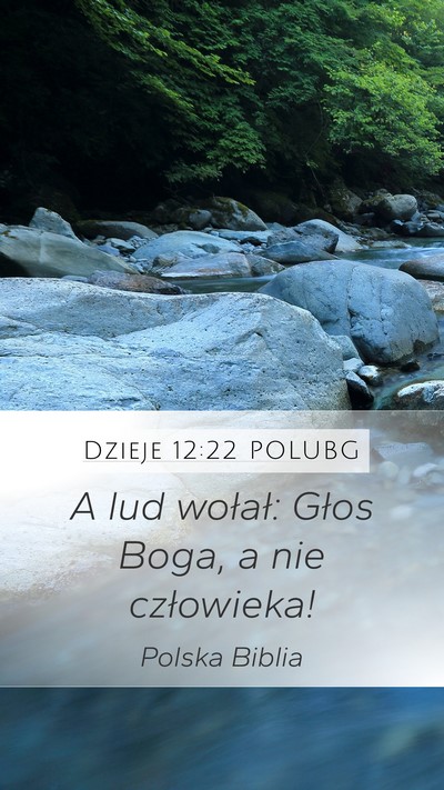 Dzieje 12:22 POLUBG Bible Verse Image