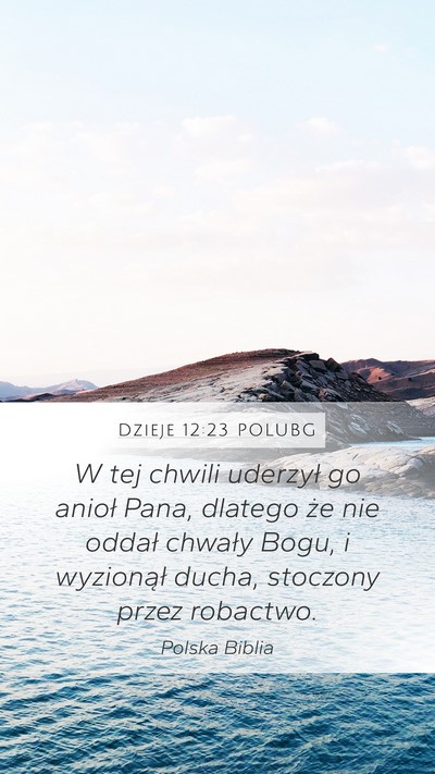 Dzieje 12:23 POLUBG Bible Verse Image