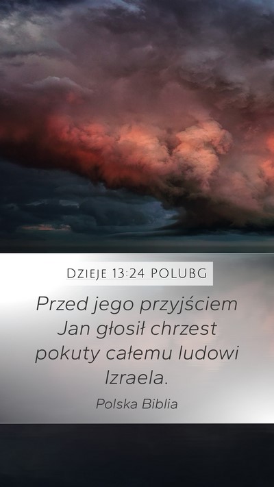 Dzieje 13:24 POLUBG Bible Verse Image