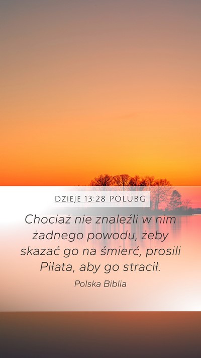 Dzieje 13:28 POLUBG Bible Verse Image