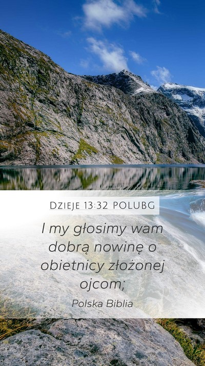 Dzieje 13:32 POLUBG Bible Verse Image