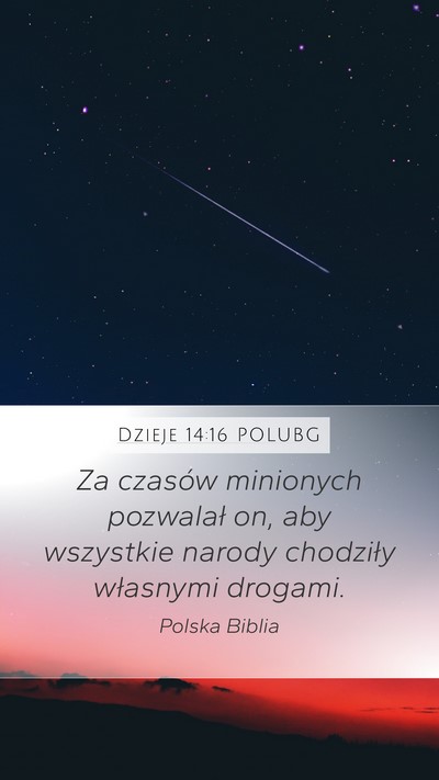 Dzieje 14:16 POLUBG Bible Verse Image