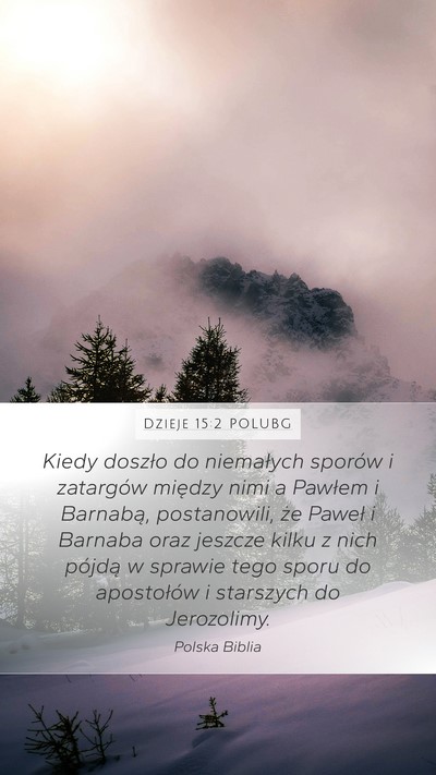 Dzieje 15:2 POLUBG Bible Verse Image
