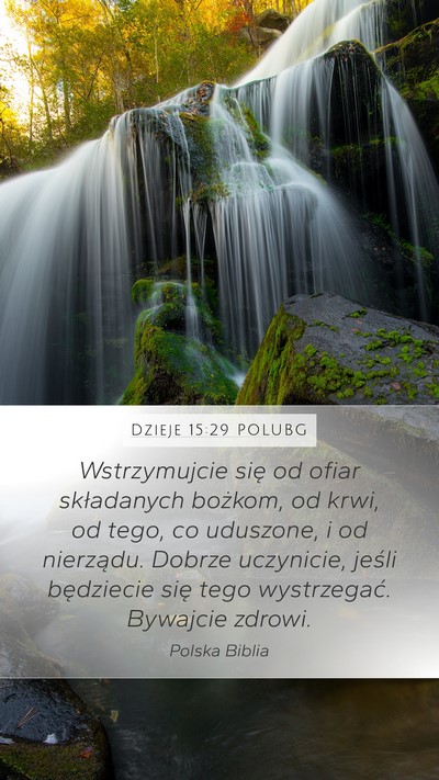 Dzieje 15:29 POLUBG Bible Verse Image