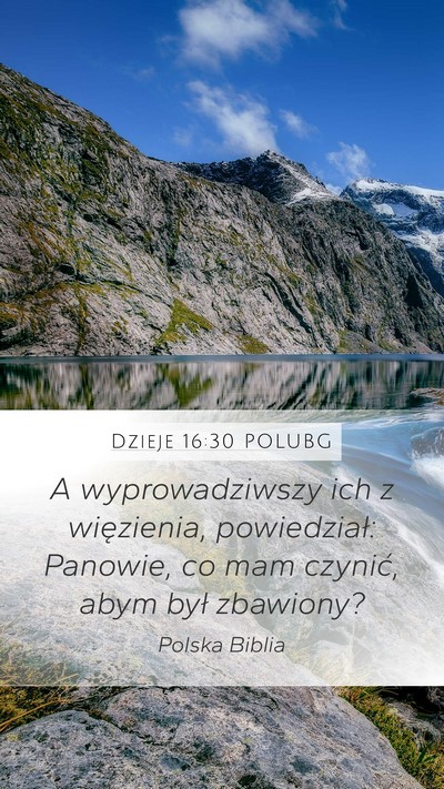 Dzieje 16:30 POLUBG Bible Verse Image