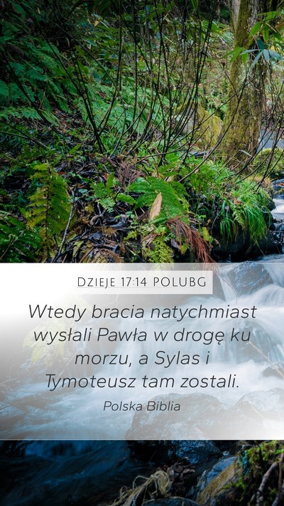 Dzieje 17:14 POLUBG Bible Verse Image
