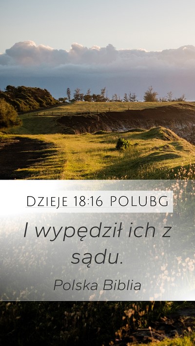 Dzieje 18:16 POLUBG Mobile Phone Wallpaper - I wypędził ich z - Mobile Bible Verse Wallpaper