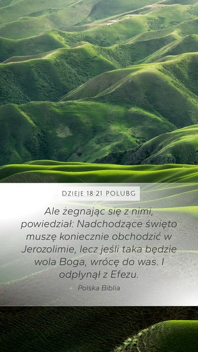 Dzieje 18:21 POLUBG Bible Verse Image