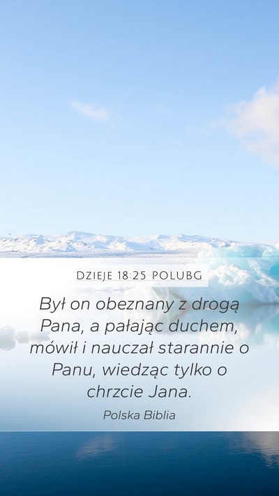 Dzieje 18:25 POLUBG Bible Verse Image