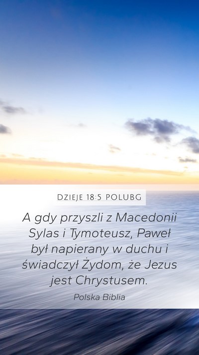 Dzieje 18:5 POLUBG Bible Verse Image