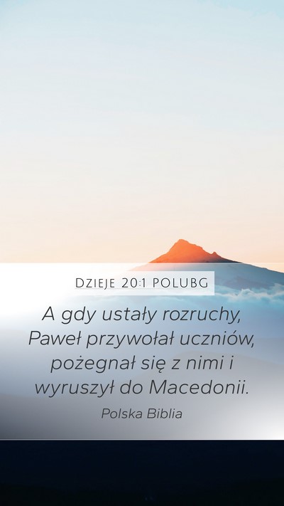 Dzieje 20:1 POLUBG Bible Verse Image