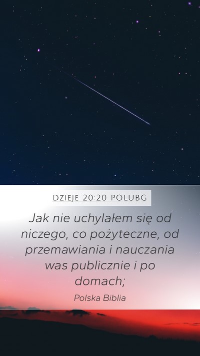 Dzieje 20:20 POLUBG Bible Verse Image