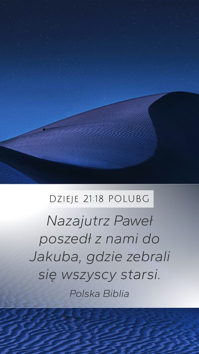 Dzieje 21:18 POLUBG Bible Verse Image