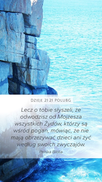 Dzieje 21:21 POLUBG Bible Verse Image