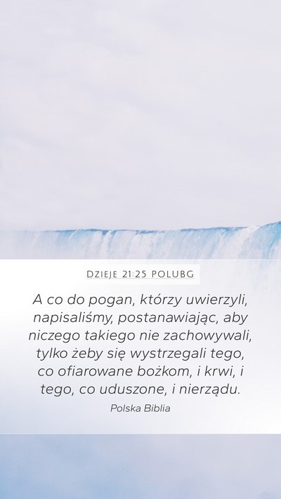Dzieje 21:25 POLUBG Bible Verse Image