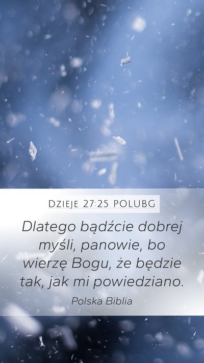 Dzieje 27:25 POLUBG Bible Verse Image