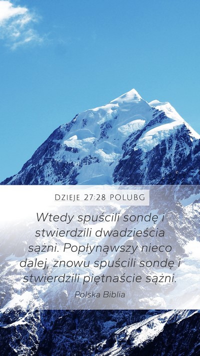 Dzieje 27:28 POLUBG Bible Verse Image